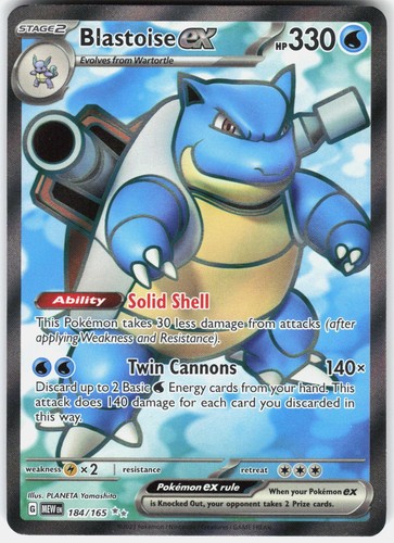 Pokemon blastoise 184 - pokemon, ex
