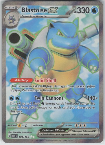 Blastoise 184 165 ultra - ex,