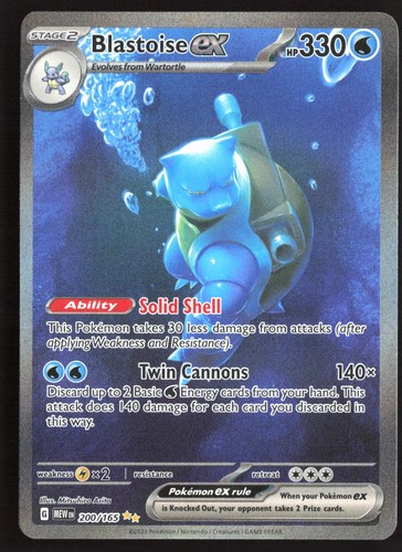 Pokemon blastoise holo sv - ex,