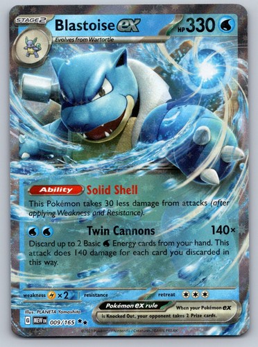 Blastoise 009 165 double - 009/165,