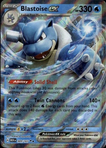 Blastoise 009 165 - blastoise, ex