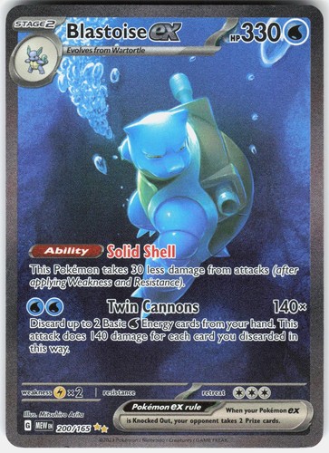 Pokemon blastoise 200 165 - pokemon, ex