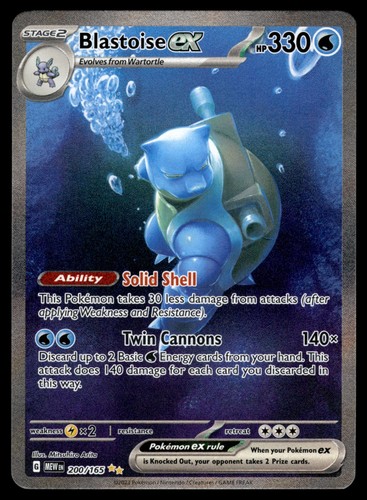 Blastoise holofoil 200 165 - ex,